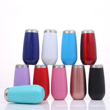 Paint Spraying Egg Tumbler Cups Tumbler Stainless Steel Egg Wine Solid Eco- Friendly Hot Selling Personalized 6oz Tea Mugs Box